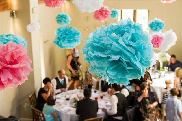 DIY Pom Poms Made by Bride