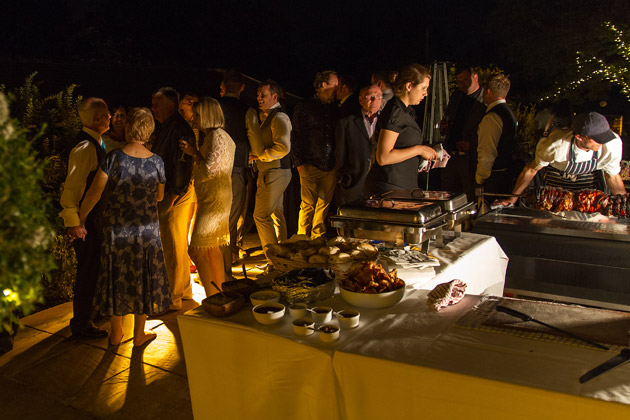 Evening Wedding Guests at Dodmoor House