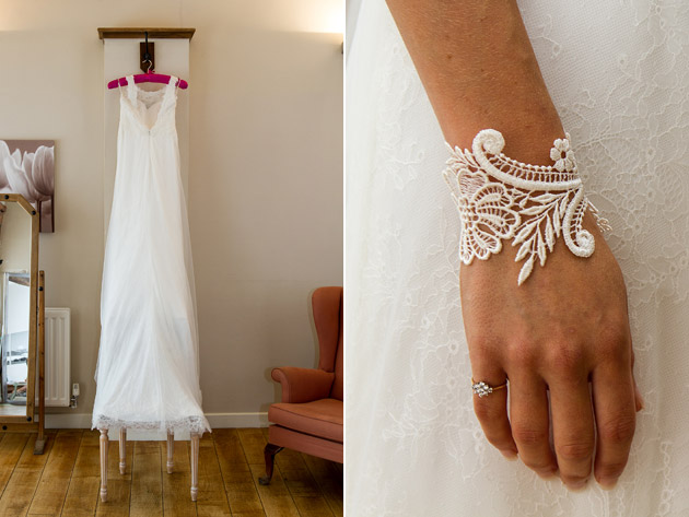 Bridal Gown & Lace Cuff