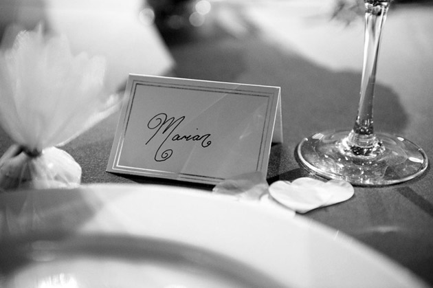 Bride Place Card at Top Table