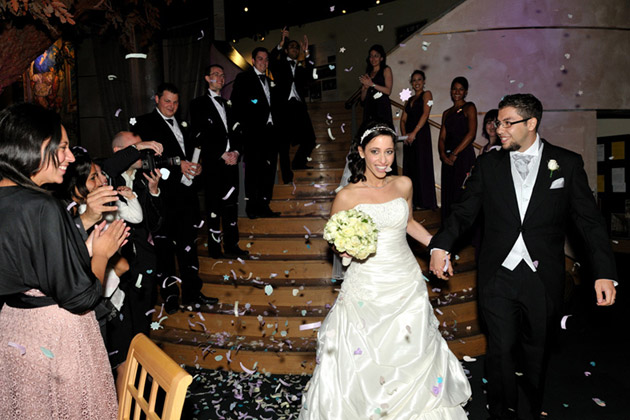 Bride and Groom Arrive at Reception