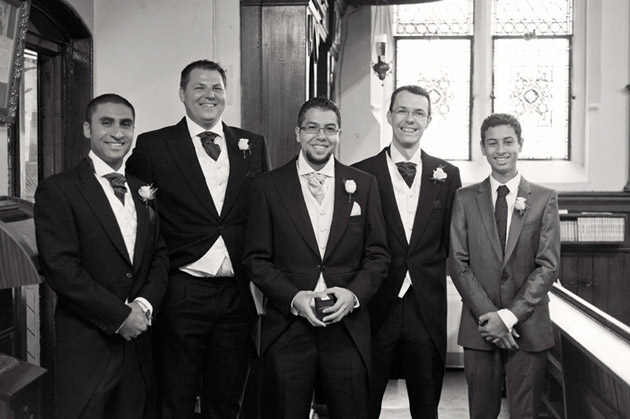 Groom and Groomsmen Before Ceremony