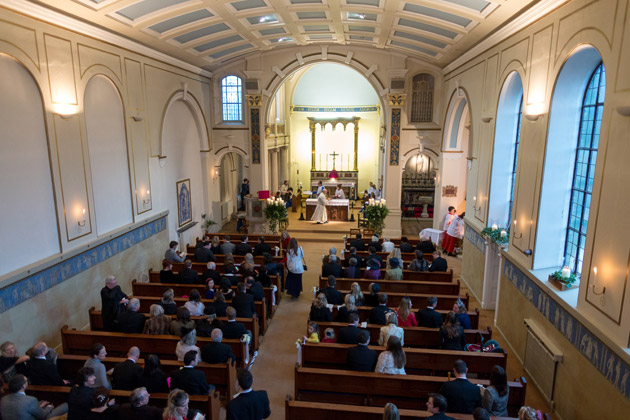 Guests Arriving at Church for Ceremony