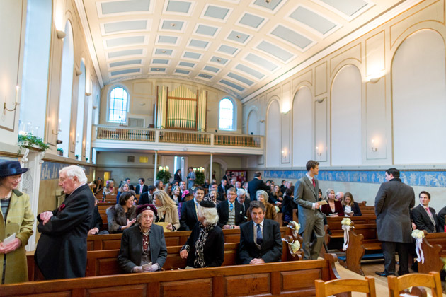 Guests Arriving at Church for Ceremony