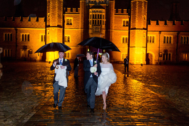 Bride and Groom Arriving at Reception