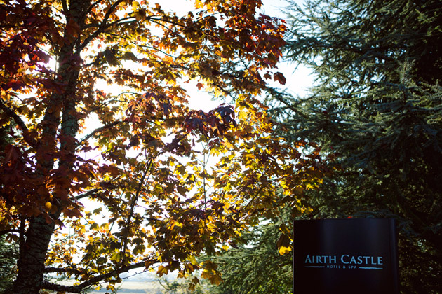 Autumn Leaves Outside Wedding Venue