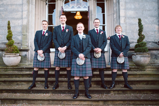 Groom with Groomsmen in Kilts