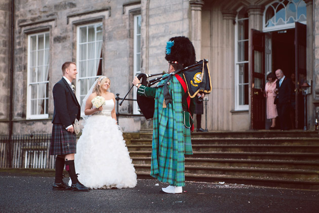 Bride and Groom with Piper