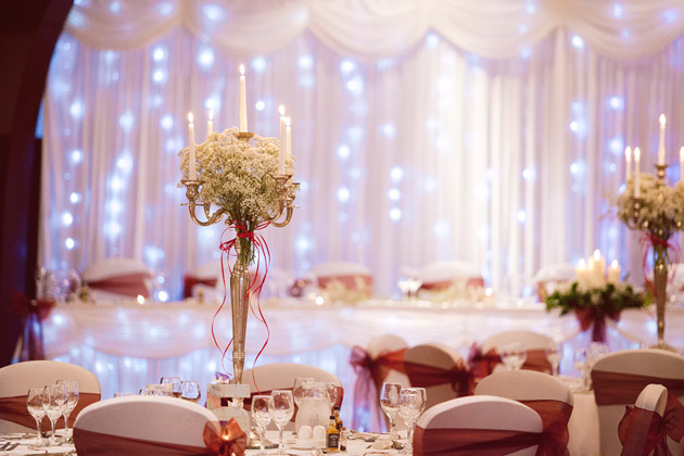 Reception Table Decor Baby's Breath