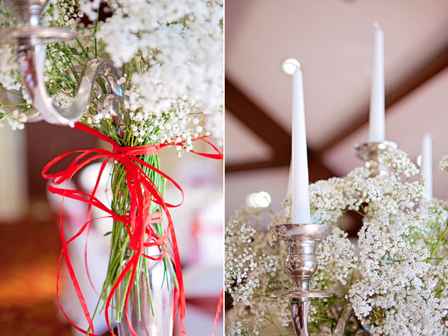 Reception Table Decor Baby's Breath