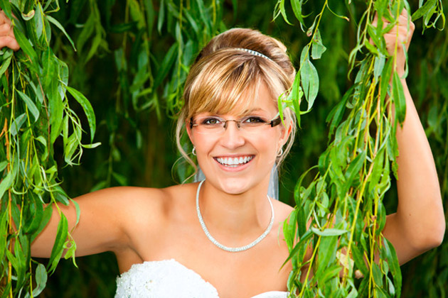 Bride with glasses