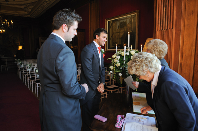 Groom With Registrar Before Ceremony