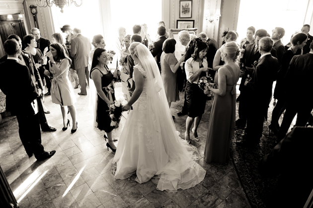 Bride and Guests After Ceremony