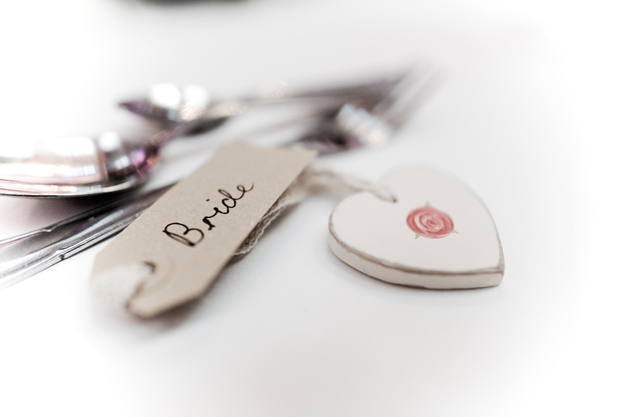 Bride's Tag and Favour at Top Table