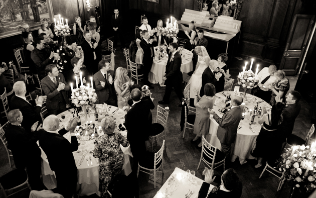 Guest Toast Newlyweds Arriving at Reception