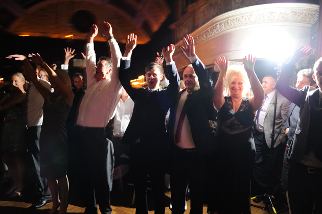 Guests Cheering The Newlyweds