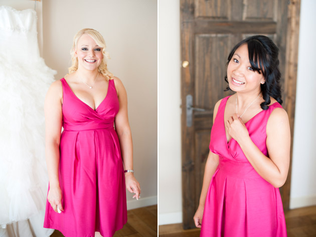 Bridesmaids in Pink Dresses