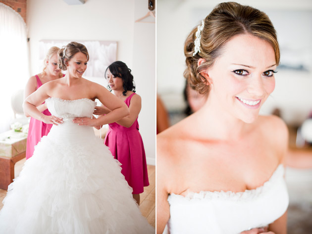 Bride Getting Dressed