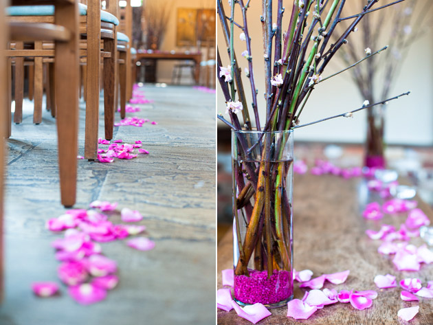 Pink Confetti Ceremony Decorations at Dodmoor House