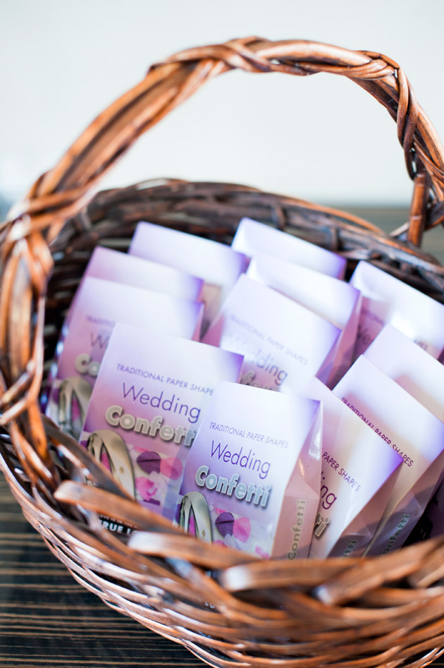 Wedding Confetti in Basket