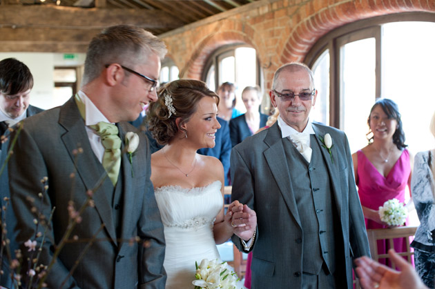 Bride With Groom and Father