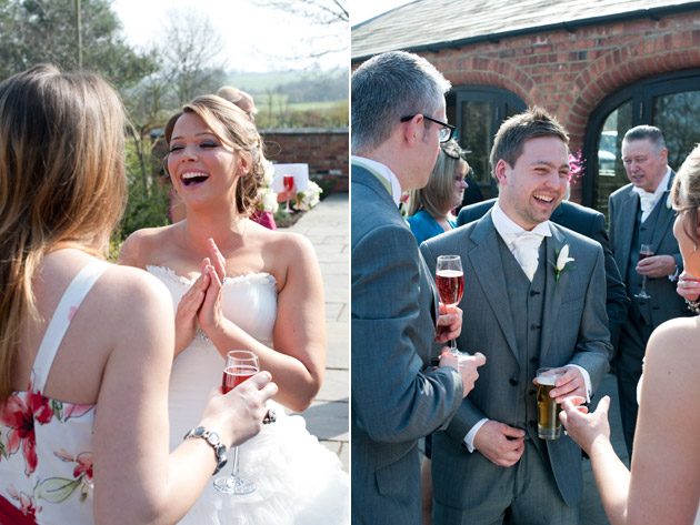 Newlyweds Mingle With Guests