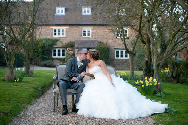 Bride and Groom Kissing