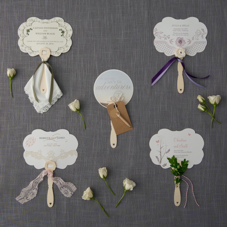 Pretty Personalised Hand Fans - Summer Wedding Favour Ideas - DIY Wedding Hand Fans | Confetti.co.uk