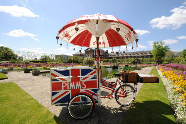 Pimms wedding cart