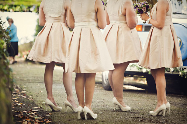 Bridesmaid vintage dresses and shoes