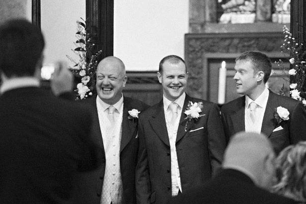 Groom waiting at the church