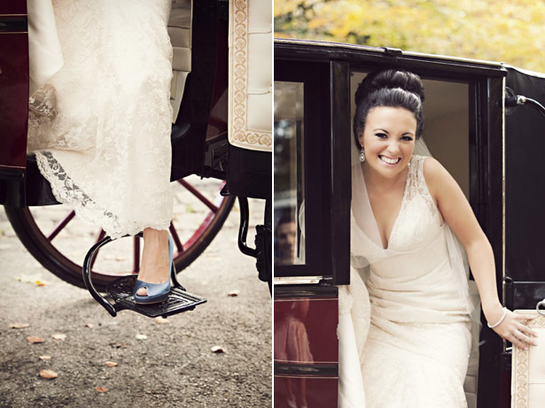 Bride arriving at the church