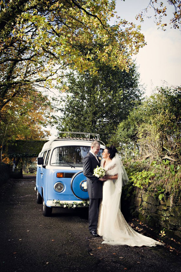 Bride And Groom with campervan