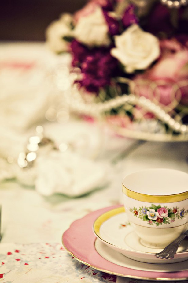 Vintage wedding tea party 