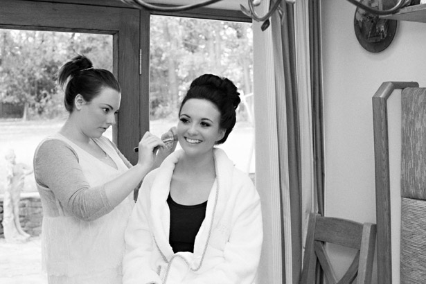 Bride getting ready