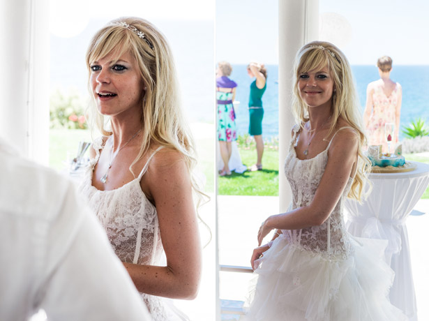 Bride at the reception