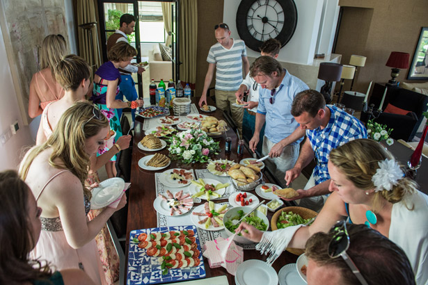 Wedding reception buffet