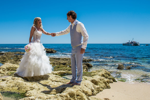 Kirste and Jordi on the beach