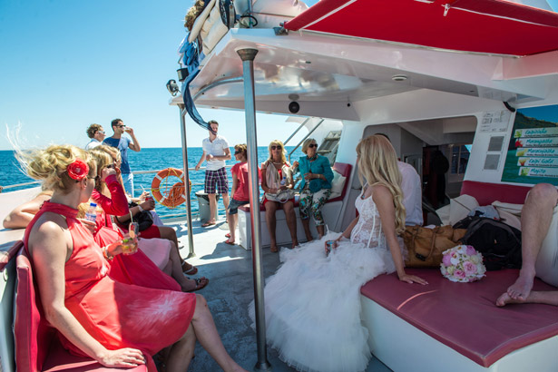 Wedding boat trip