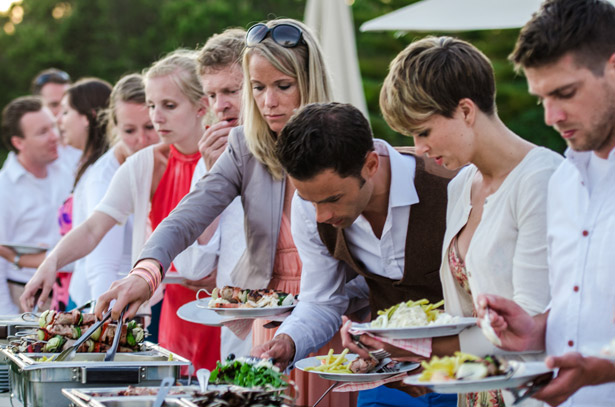 Wedding reception buffet