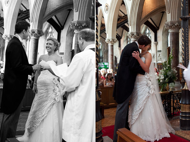 Bride And Groom First Kiss