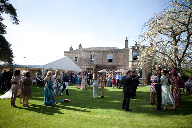 Wedding Guests On The Lawn Of Guyers House Hotel