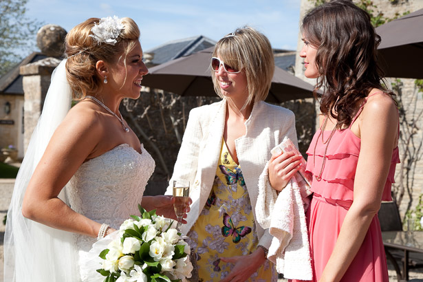 Bride Laughing With Guests