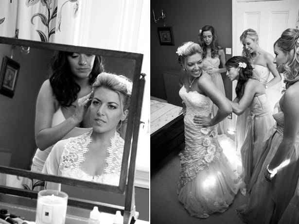 Bride Getting Ready Monochrome Photography