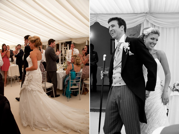 Bride And Groom Arriving At The Reception