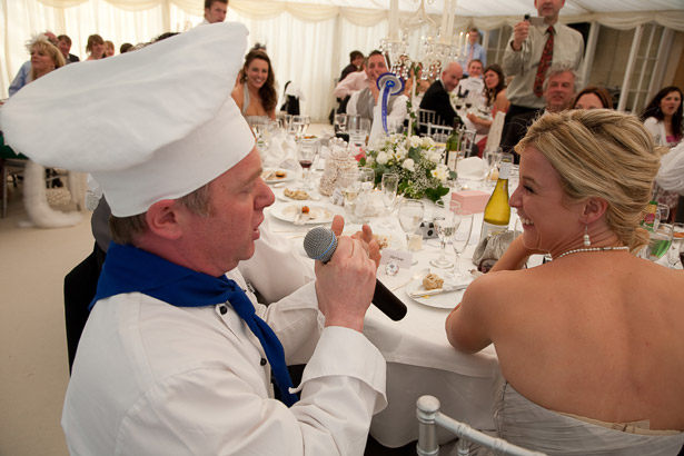 Chef Singing At Wedding