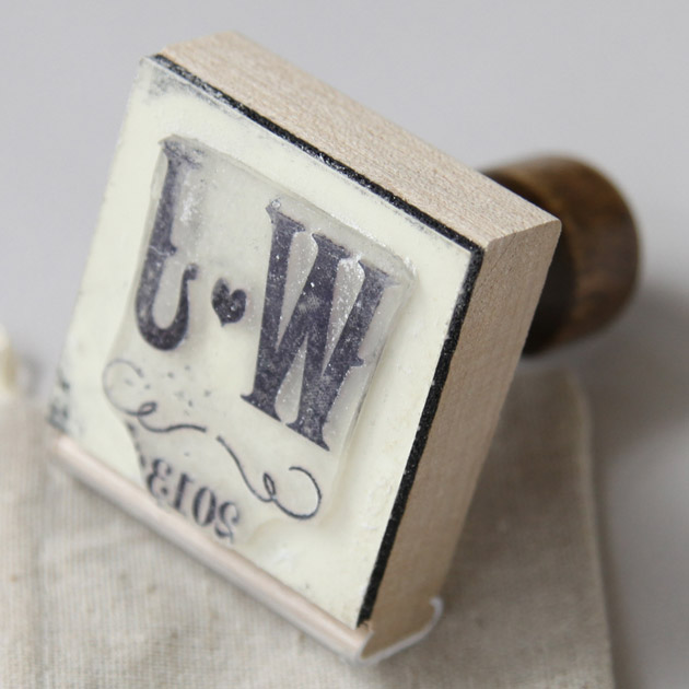 Rustic themed vineyard rubber stamp