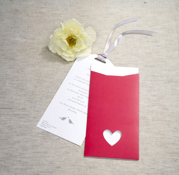 Eco chic wedding invitation 