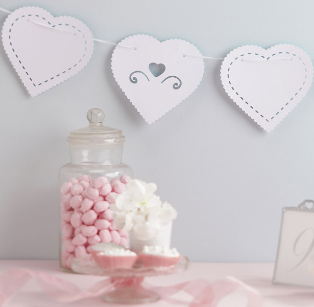 Heart paper bunting  