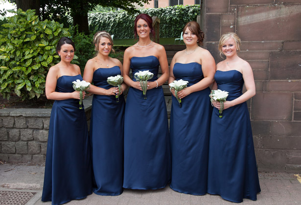 Bridesmaids-in-their-Alfred-Angelo-navy-dresses